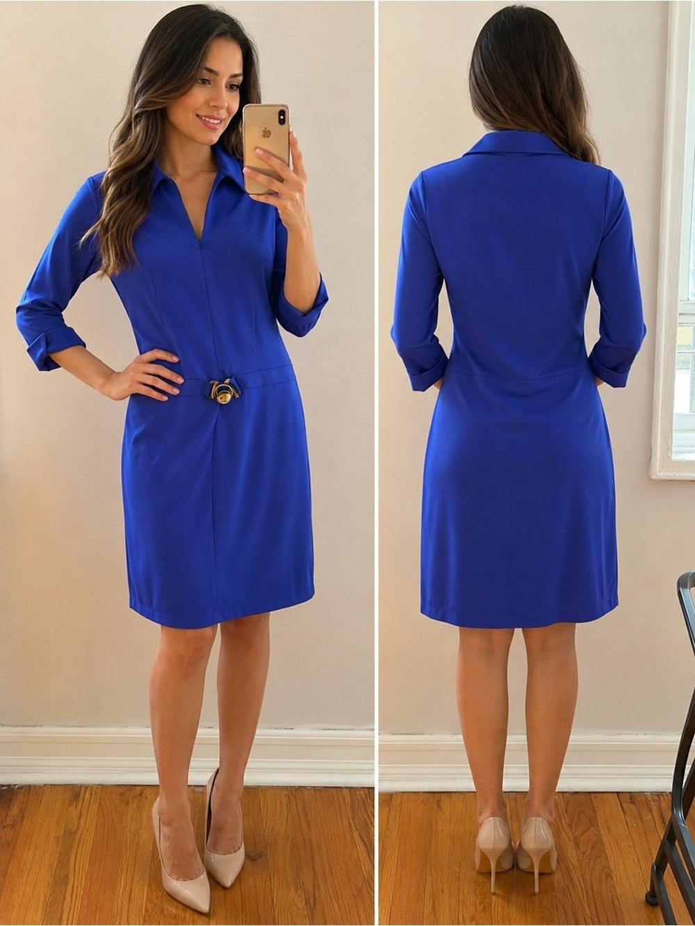 Like New Nathalie Chaize Blue Dress – Size US 4 – Made in France